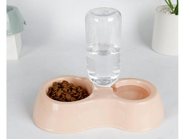 Двойная миска для воды с дозатором для собаки кошки