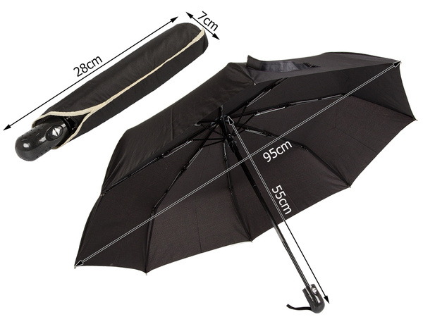 Зонт складной зонт автоматический фибра черный