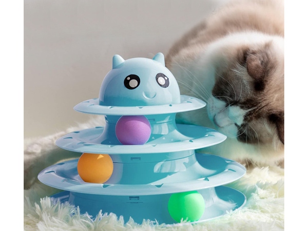 Игрушка для кошек интерактивная башня 3 шара