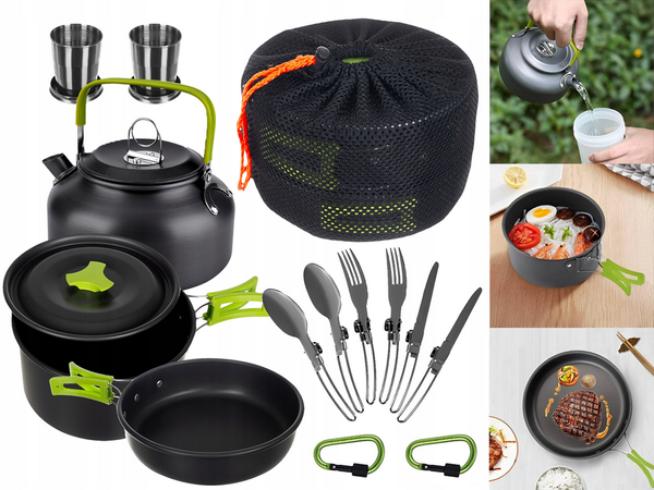 Набор посуды для кемпинга kemping kettle frying pan 18in1