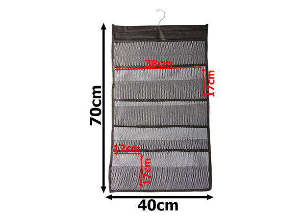 Органайзер для нижнего белья подвесной гардероб двухсторонний 22 кармана вешалка