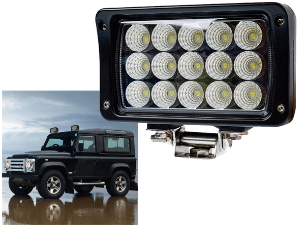 Рабочая лампа 15 led галогенная панель 45w 12v 24v