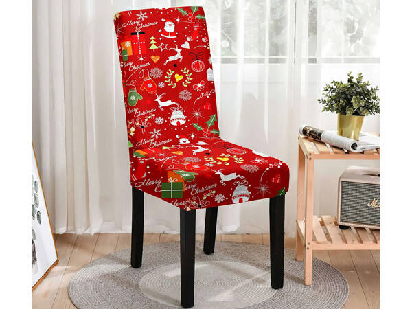 Рождественский чехол для стула декоративный универсальный резинка майкл