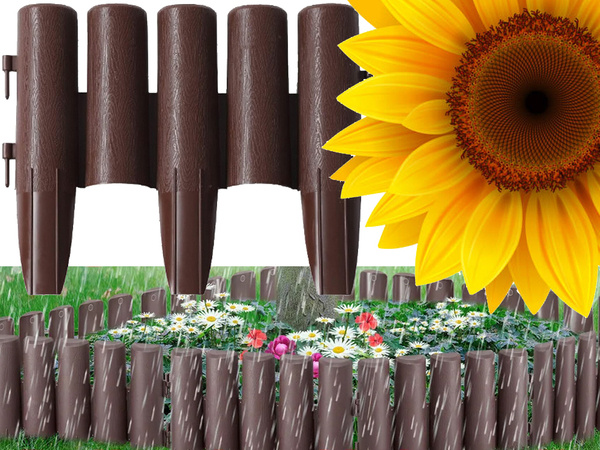 Садовое ограждение palisada garden barrier fence 215cm 8 elem.