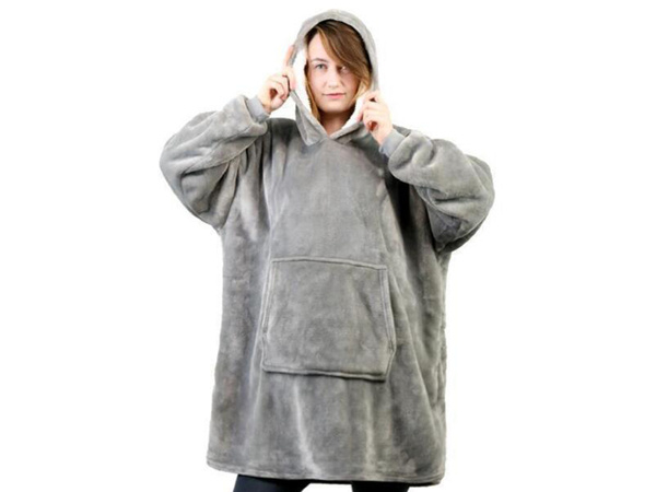 Теплая толстовка oversize одеяло xxl 2in1 толстый флис