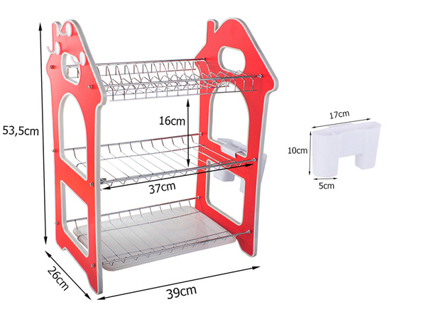 Трехъярусная стойка для сушки посуды