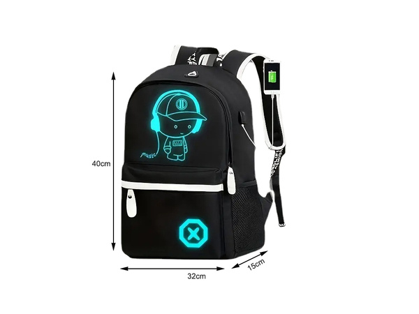 Школьный рюкзак молодежный музыкальный светоотражающий usb многокамерный светящийся
