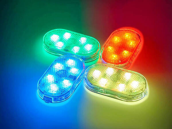 6 led лампа rgb автомобиль интерьер освещение беспроводной дополнение