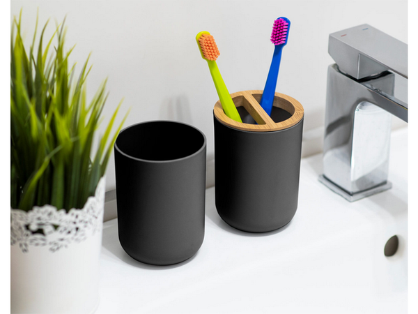 Bathroom set 6-в-1 bathroom toilet toilet handle bin black set