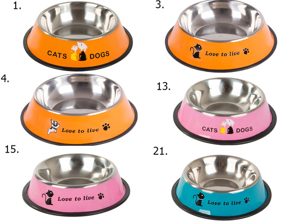 Metal anti-slip dog bowl 500ml