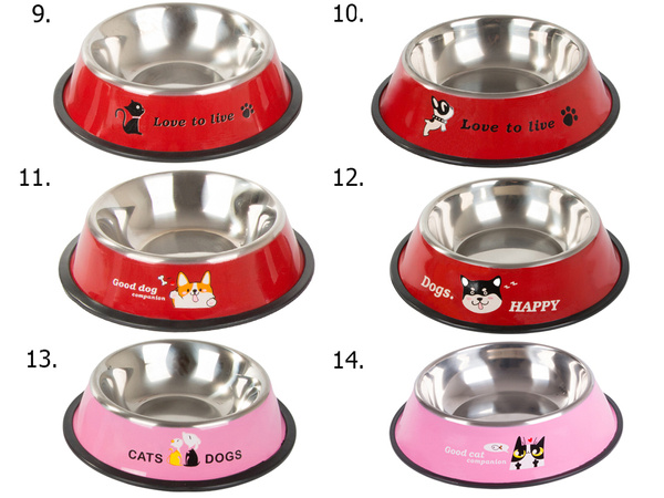 Metal anti-slip dog bowl 500ml