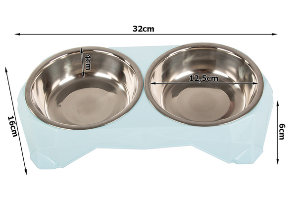 Metal dual dog box 350ml x 2