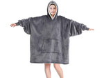 Теплая толстовка oversize одеяло xxl 2in1 толстый флис