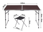 Туристический стол набор складной кемпинг стол большой 4 стула чемодан