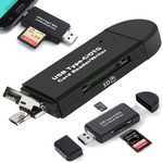 Устройство для чтения карт памяти sd microsd tf usb usb-c micro usb 3w1