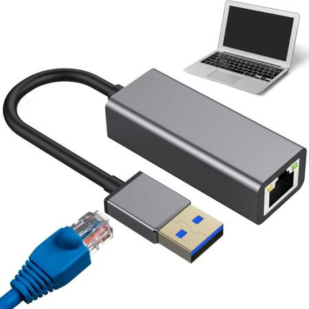 Adaptér usb typ a ethernetový adaptér sieťová karta lan rj45 100mb