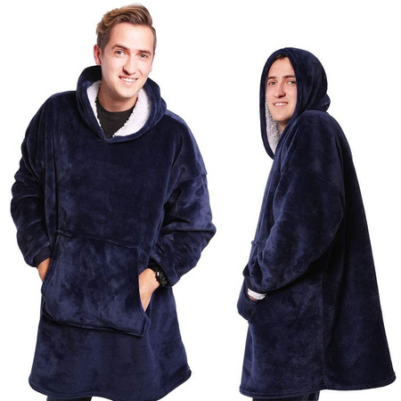 Teplá mikina oversize deka xxl 2v1 hrubý fleece