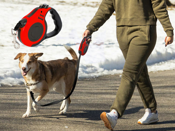 Automatická lánka pre psy blokovacia silná ľahká cievka 5m 15kg