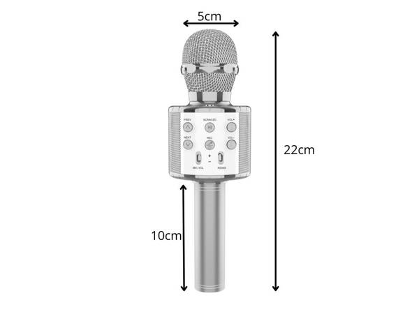 Bezdrôtový mikrofón bluetooth karaoke reproduktor okrúhly s puzdrom rôzne režimy