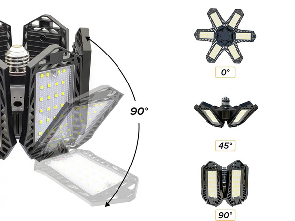 Stropná skladacia led lampa silná e27