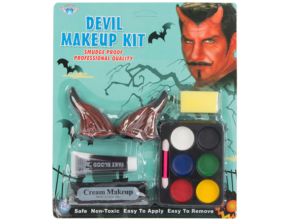 Tvár make-up diabol kit pre halloween make-up rohy prestrojenie