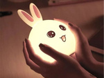 Detské led nočné svetlo rabbit touch rgb