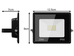 Halogénové reflektory led 20w 6000k vonkajšie vodotesné ip66