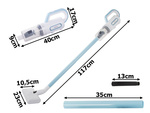 Vertikálny ručný bezvreckový vysávač s káblom a filtrom 800w výkonný 6 trysiek