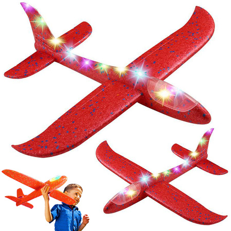 47cm led globe styropian airplane large