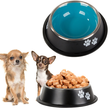 Metal anti-slip dog bowl 400ml