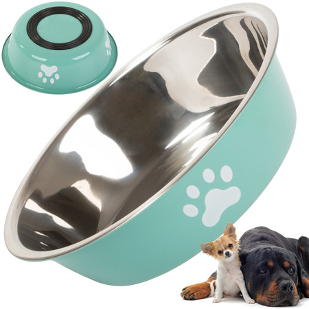 Metal anti-slip dog bowl 400ml