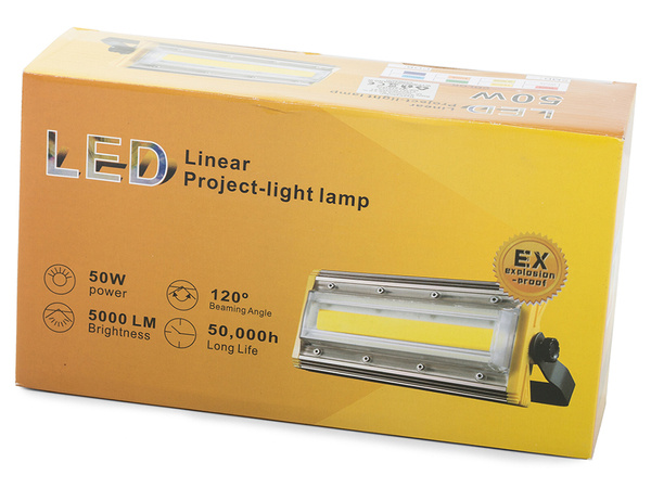 Halogenska žarnica floodlight vodila cob 50w linearni 5000