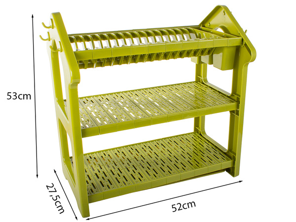 Posoda za sušenje stojala za odcejanje 3 nivojev velika
