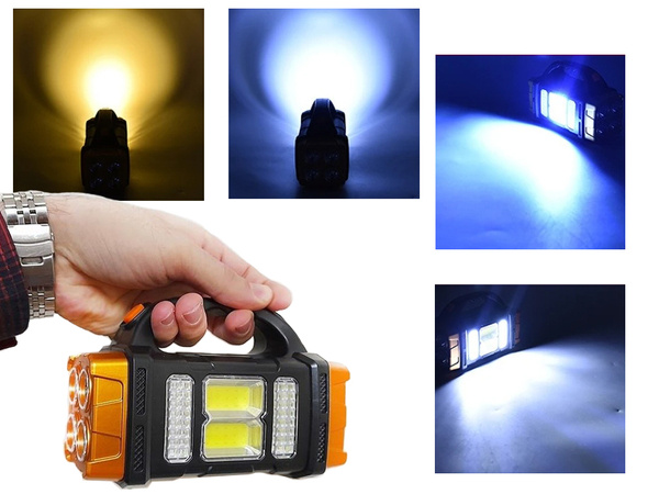 Sončna svetilka prenosna polnilna led cob powerbank floodlight