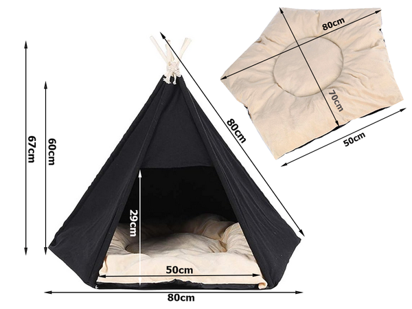 Šotorska hiša tepee pasja postelja mačja koča