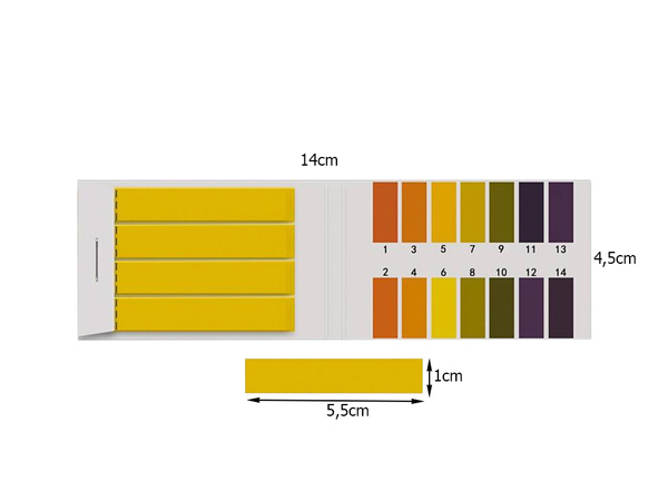 Trakovi lakmusovega papirja za merjenje ph 1-14 80 kosov