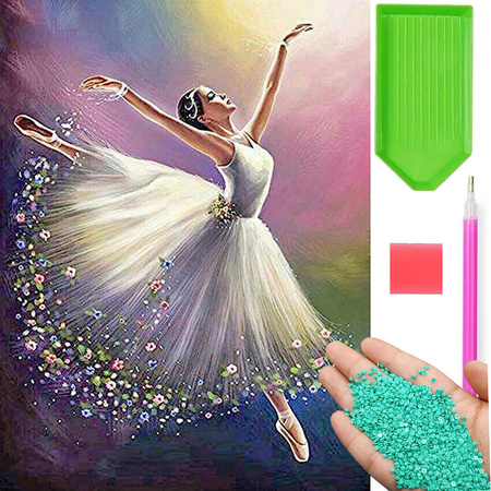 Bordado diamante conjunto bailarina diamante pintura