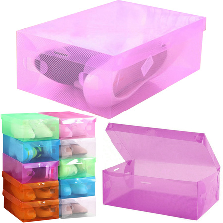 Caja de zapatos organizador de cajas de zapatos multicolor transparente 10pcs