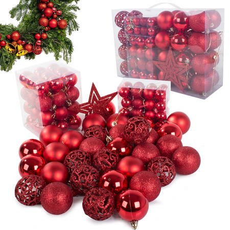 Copas de árbol de navidad 6/4/3 cm kit 100 piezas