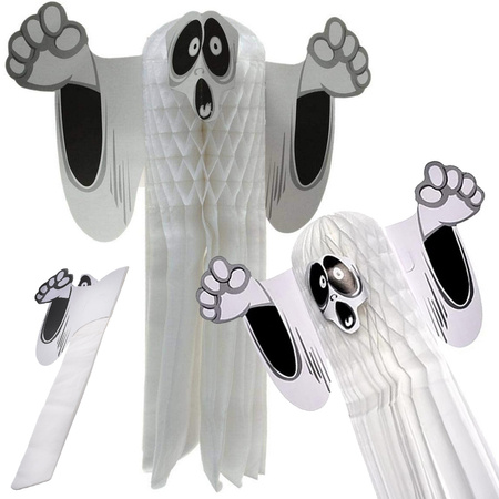 Fantasma colgante de papel halloween fantasma 3d decoración de papel doblado