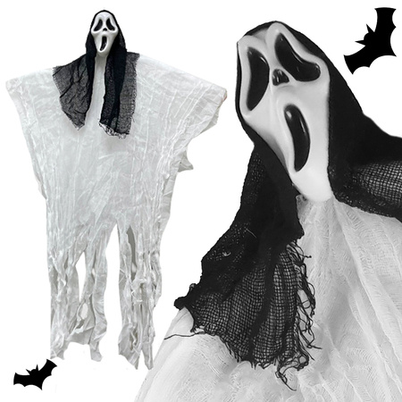 Halloween decoración colgante decoración fantasma máscara grito esqueleto fantasma 90 cm