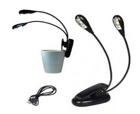 LÁMPARA DOBLE CON CLIP 4 LED (100)