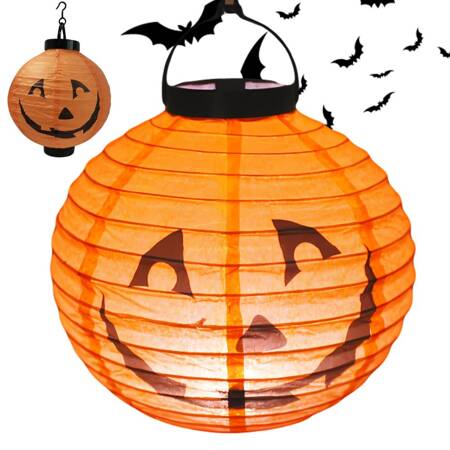 Linterna calabaza led brillante decoración halloween decoración de papel