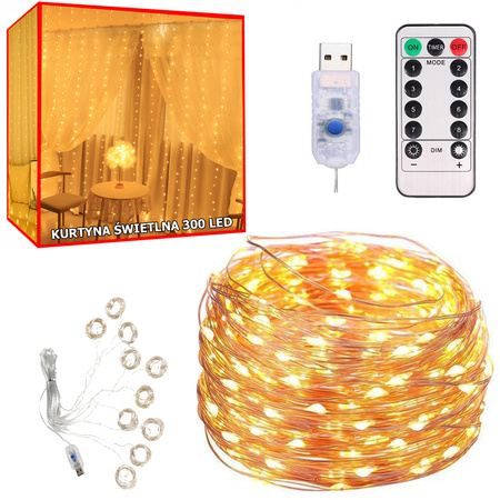 Luces para colgar mikro curtain 300 led drunk 3x3