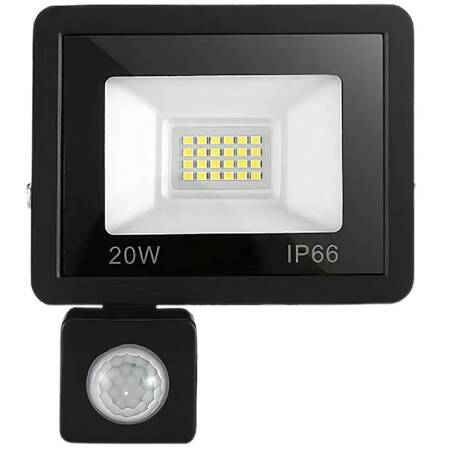 Proyector halógeno led 20w 6000k con sensor crepuscular ip66