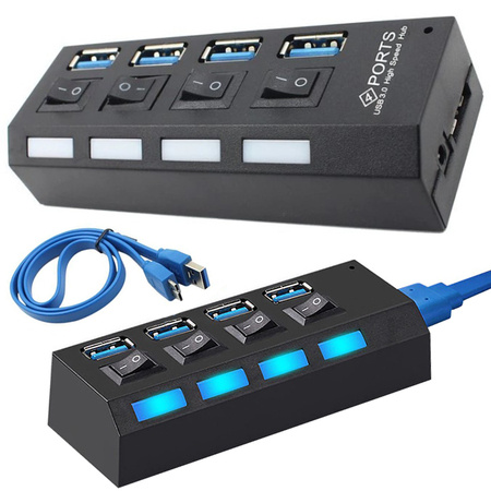 Splitter hub usb port splitter 4x usb 3.0