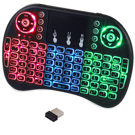 Teclado inalambrico mini iluminado tv led