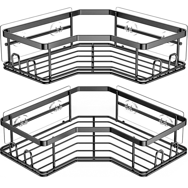 2x cuelgabarros de ducha laterales para baño