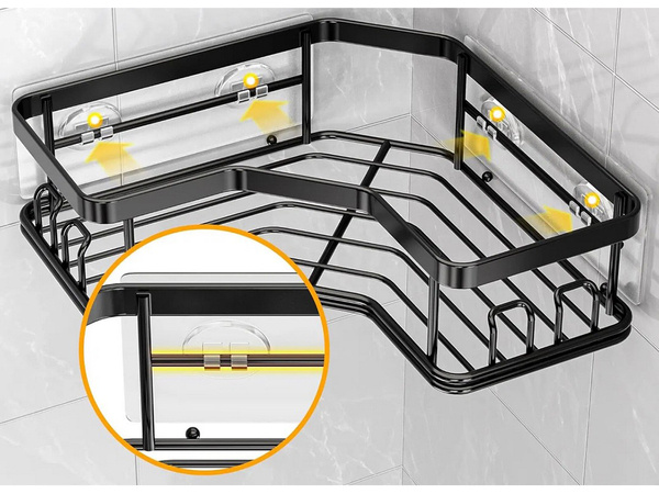 2x cuelgabarros de ducha laterales para baño