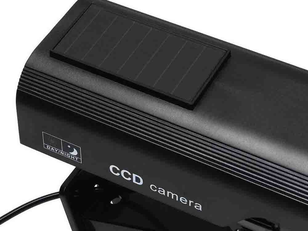 Camara falsa ir led vigilancia solar exterior camara de pared con diodo intermitente